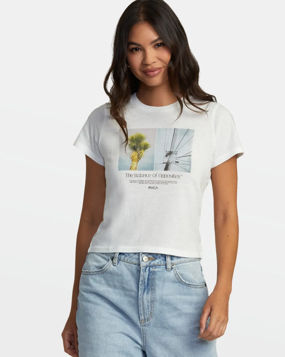RVCA 411 TEE Vintage White