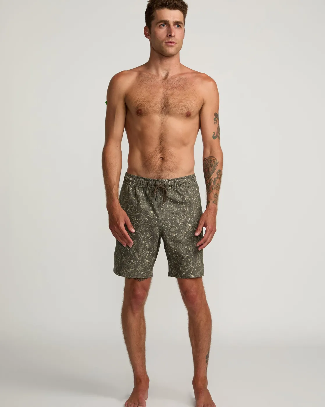 RVCA ATLAS ELASTIC WAIST 17" BOARDSHORTS Chocolate Discount