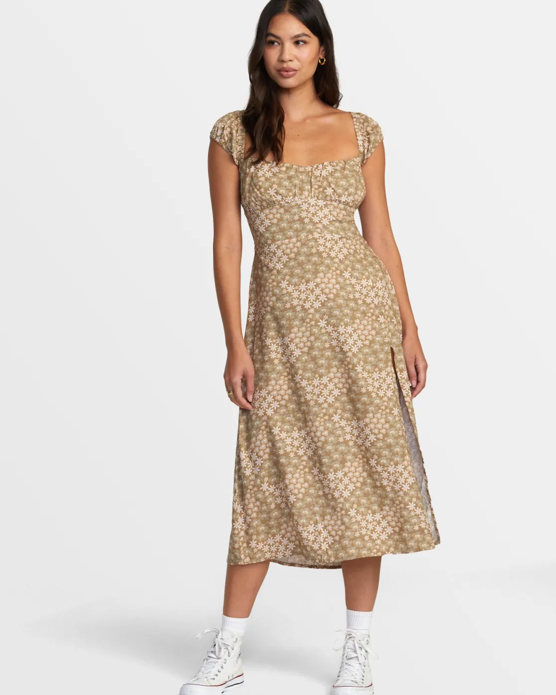 RVCA AVA MIDI DRESS Ermine Online