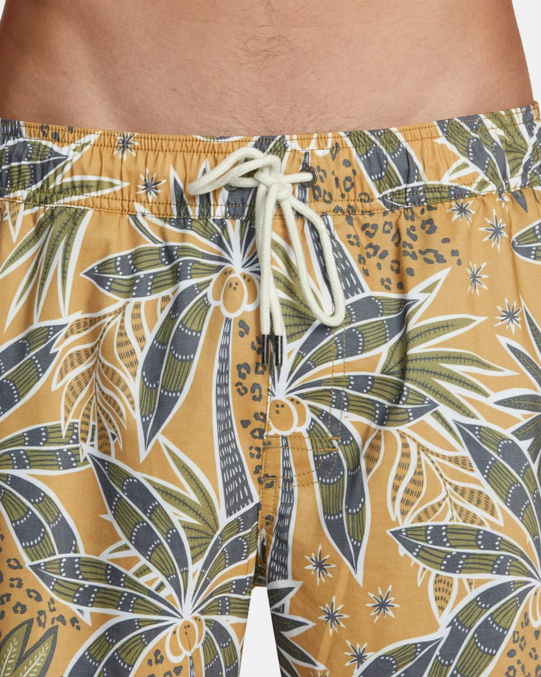 RVCA BARNES ELASTIC WAIST 17" BOARDSHORTS Camel