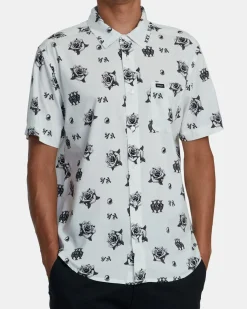 RVCA BENJAMIN JEANJEAN CEREMONY SHORT SLEEVE SHIRT White Hot