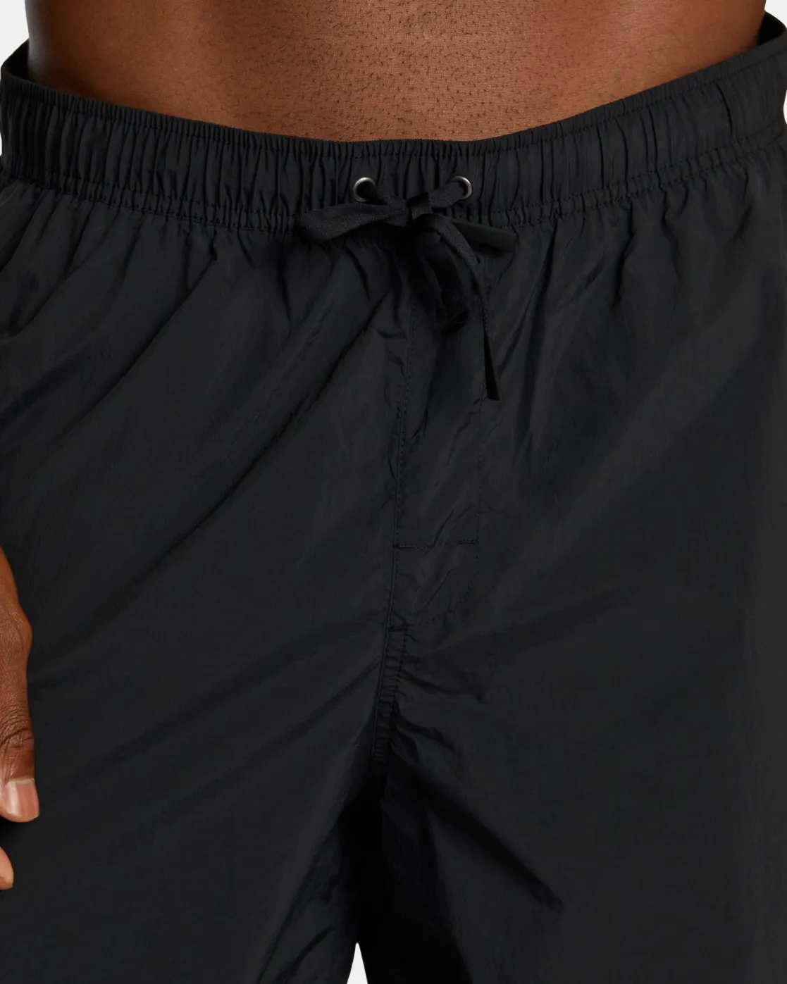 RVCA BIG LOUNGER ELASTIC WAIST SHORTS Black Clearance