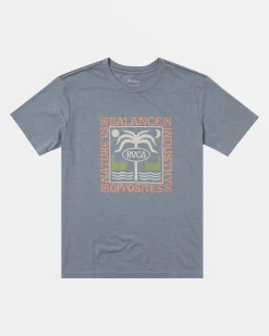 RVCA BOYS MOROCCO PALM TEE Flint Stone