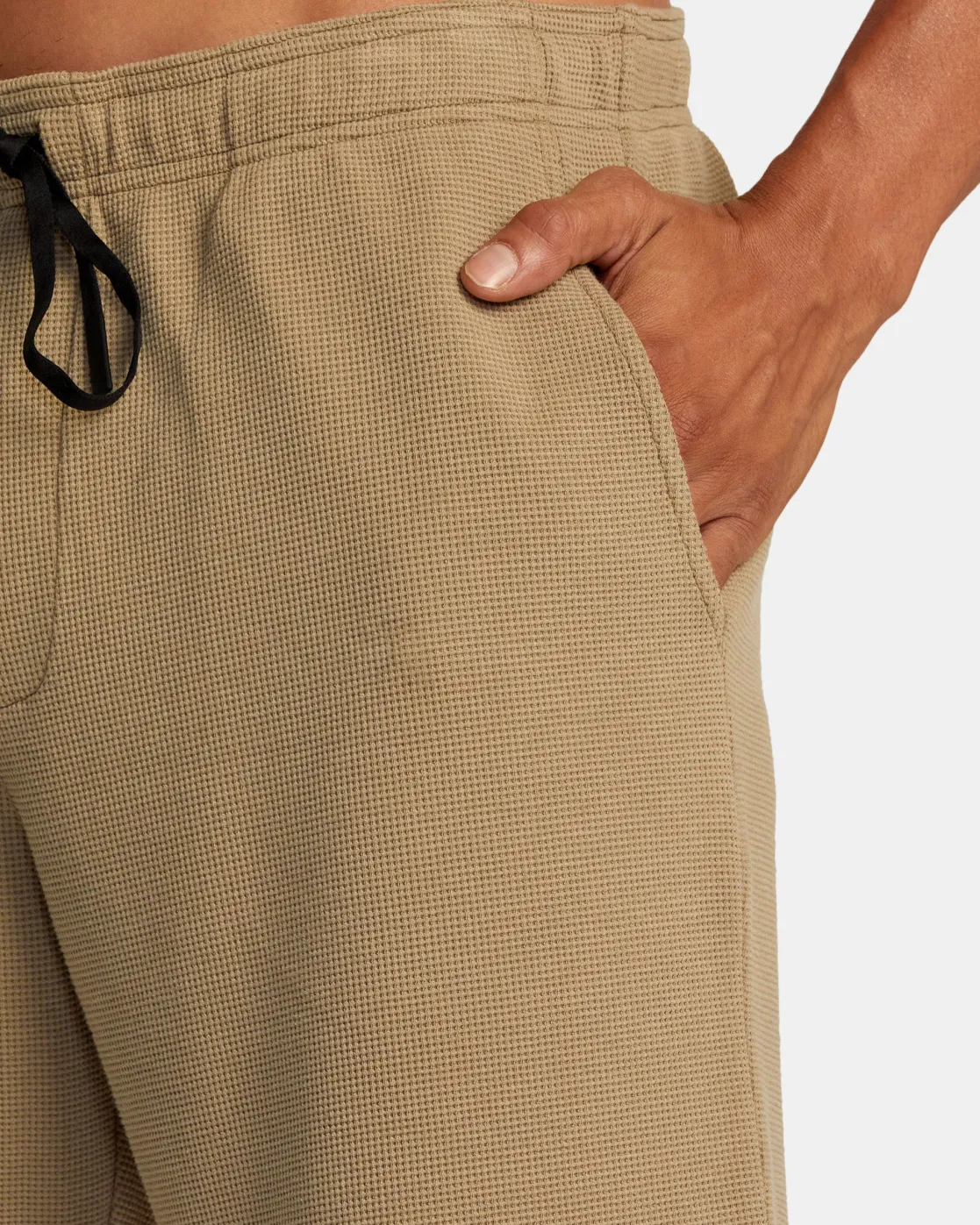 RVCA C-ABLE WAFFLE KNIT SHORTS Dark Khaki Outlet