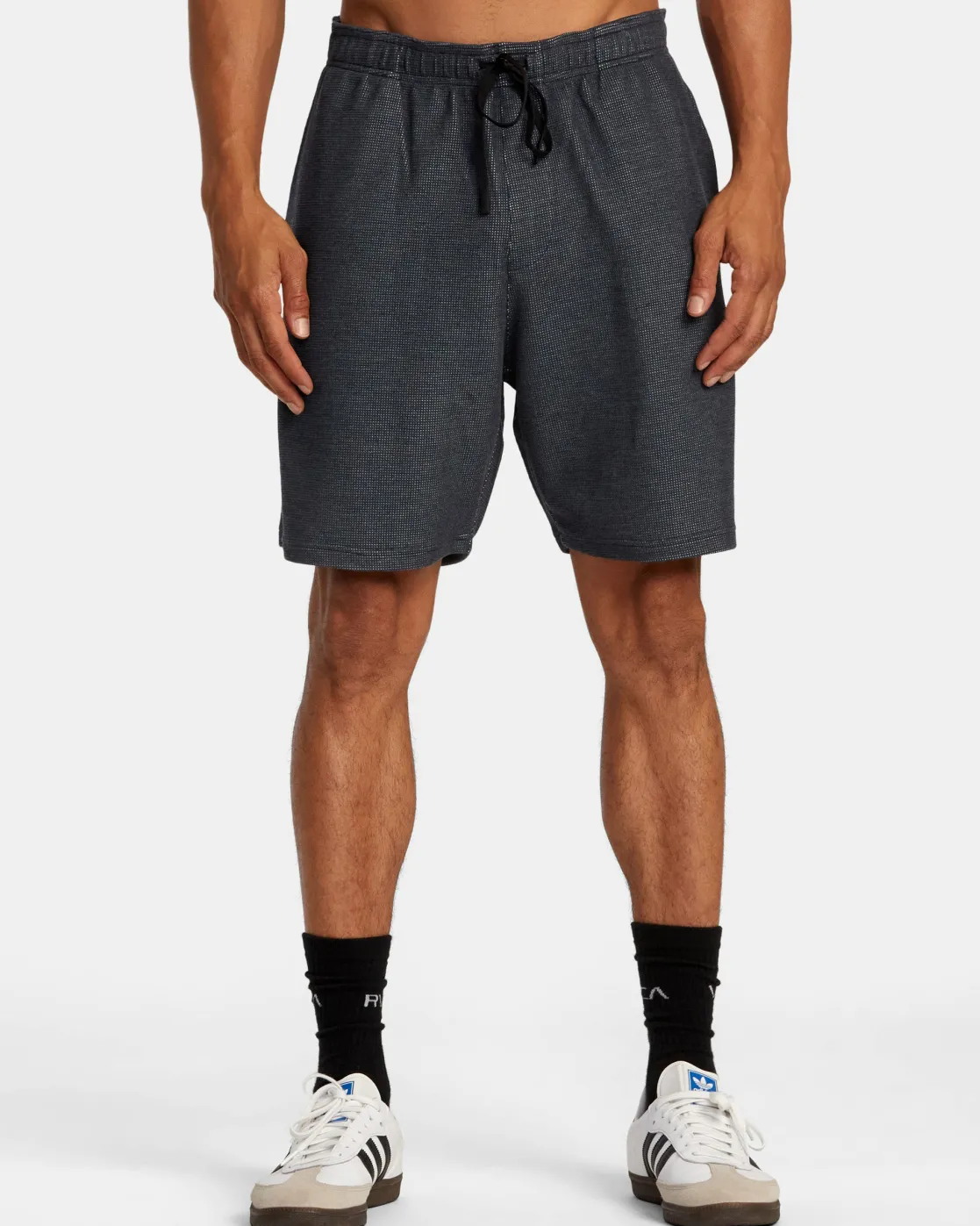 RVCA C-ABLE WAFFLE KNIT SHORTS Navy Heather Hot