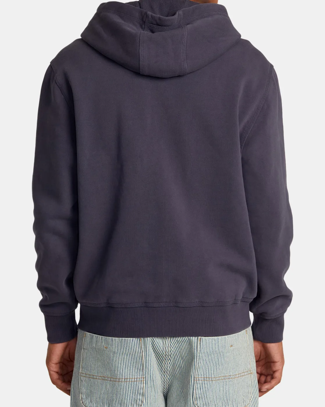 RVCA CHAINMAIL ZIP-UP HOODED SWEATSHIRT Ink Best