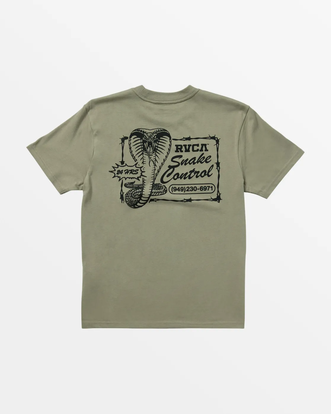 RVCA COBRA SERVICES TEE Aloe Hot