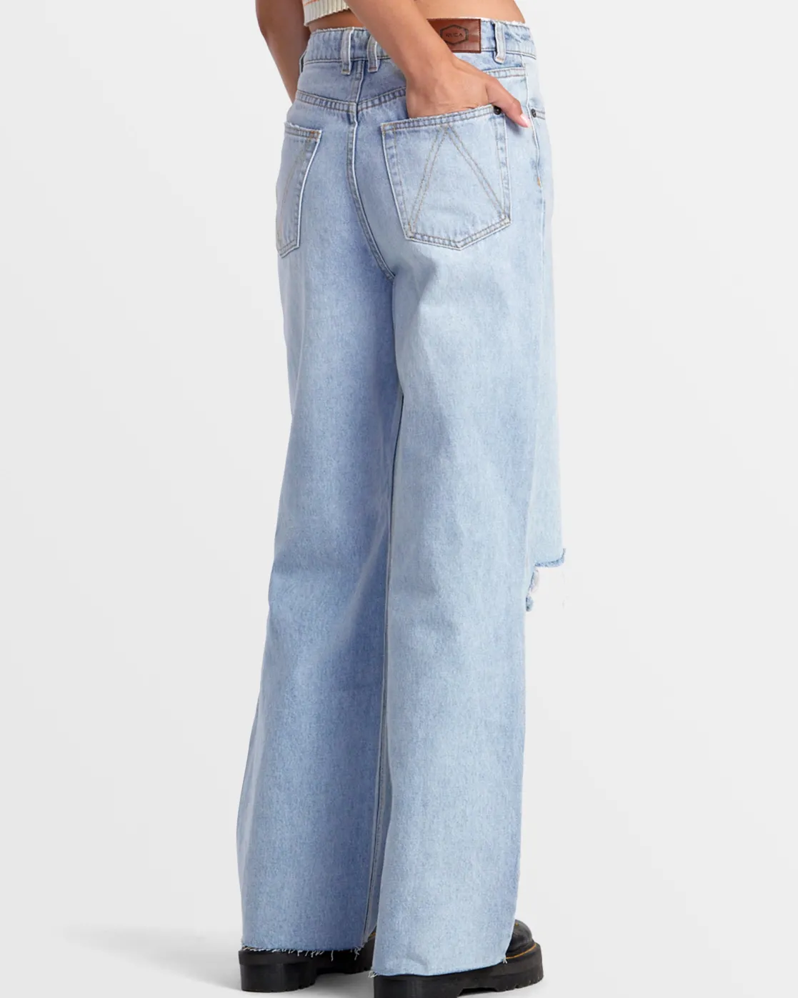 RVCA COCO DENIM JEANS Bleached Indigo