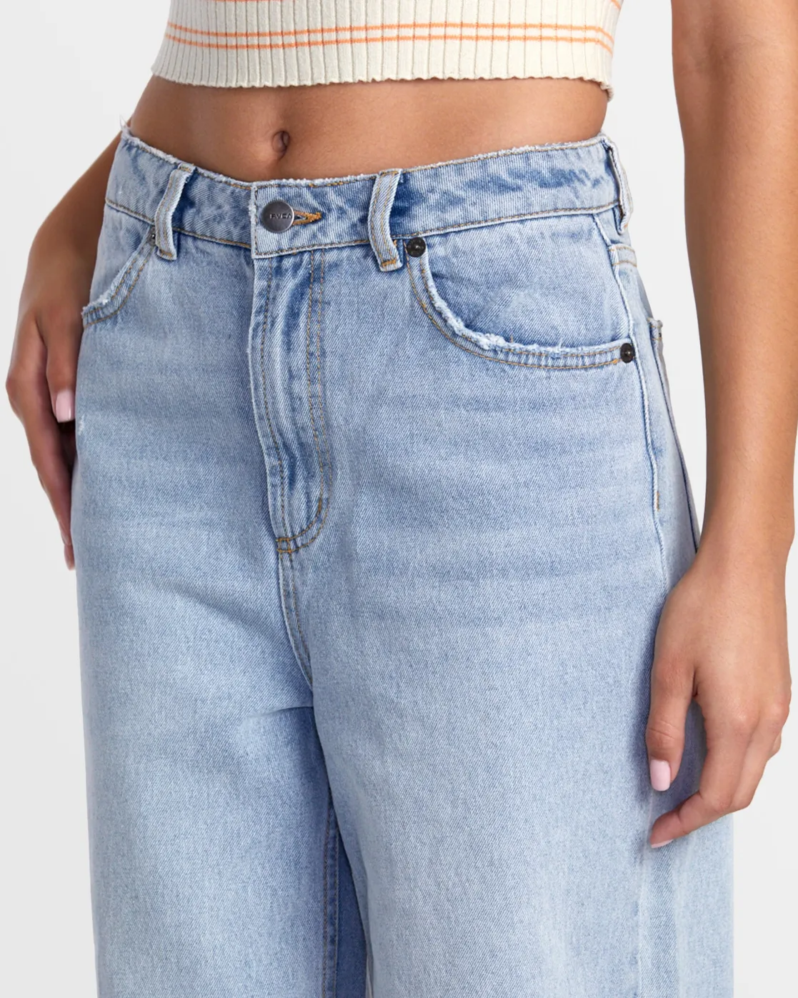 RVCA COCO DENIM JEANS Bleached Indigo