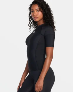 RVCA COMPRESSION SHORT SLEEVE SURF TEE Black Best