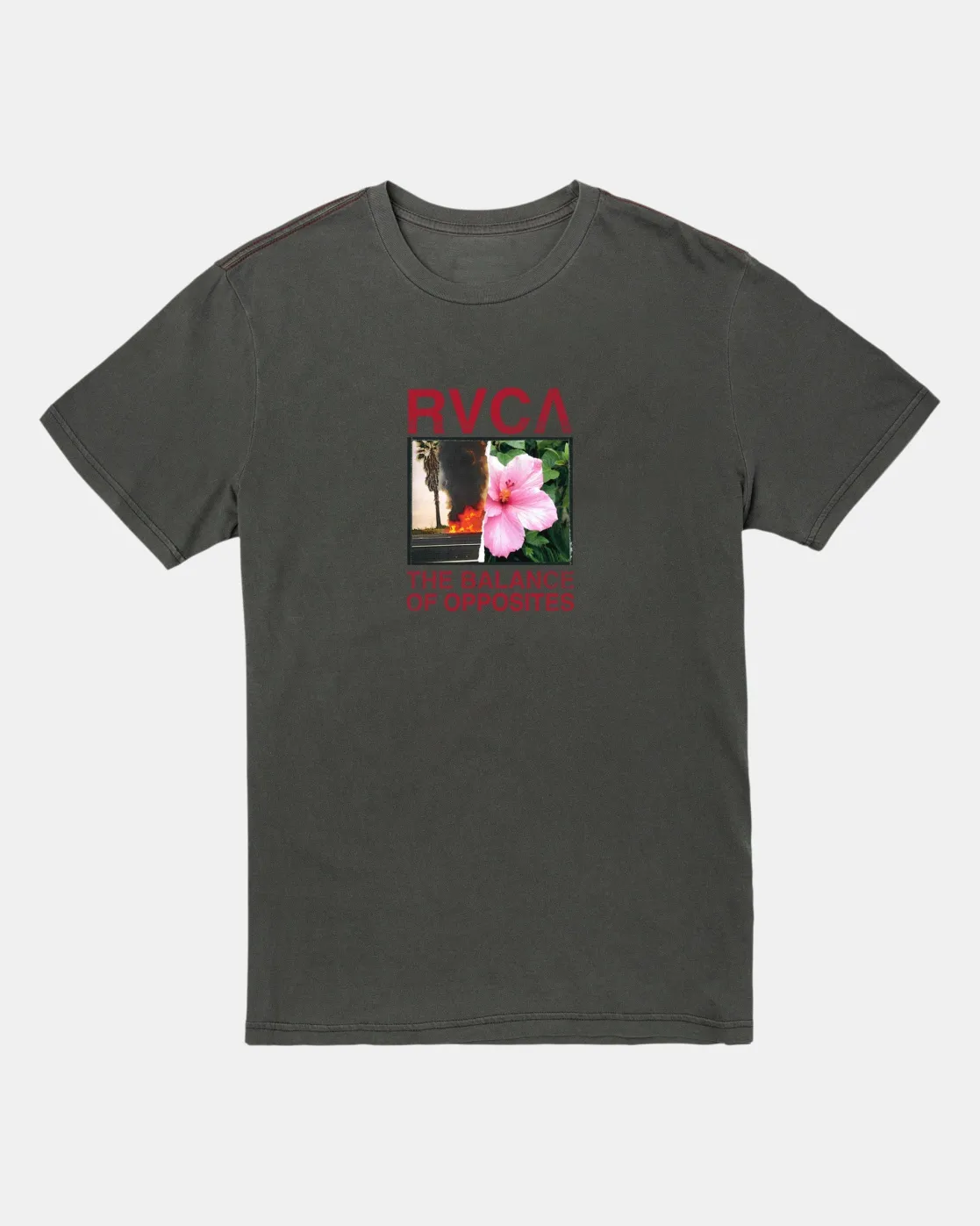 RVCA CONTROL BURN TEE Pirate Black Hot