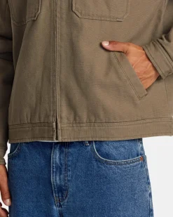 RVCA COPING JACKET Mushroom Hot