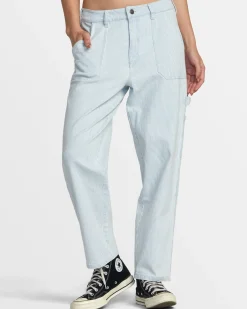 RVCA DAYSHIFT CORDUROY PANTS Blue Hickory New