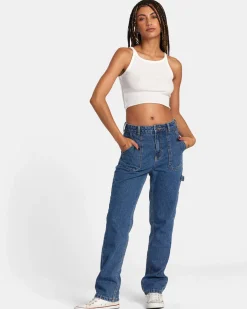 RVCA DAYSHIFT JEANS Blue Rinse Hot