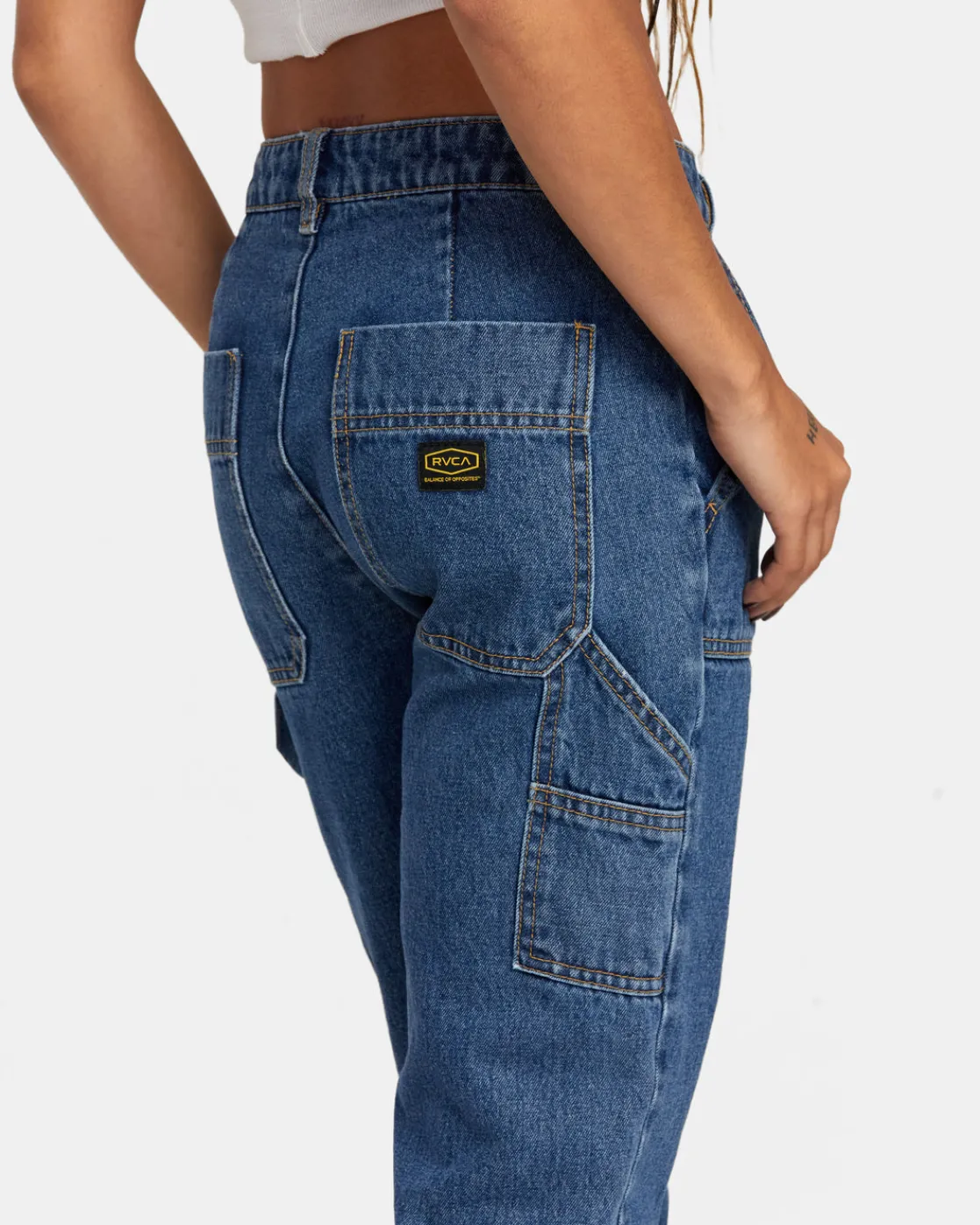 RVCA DAYSHIFT JEANS Blue Rinse Hot