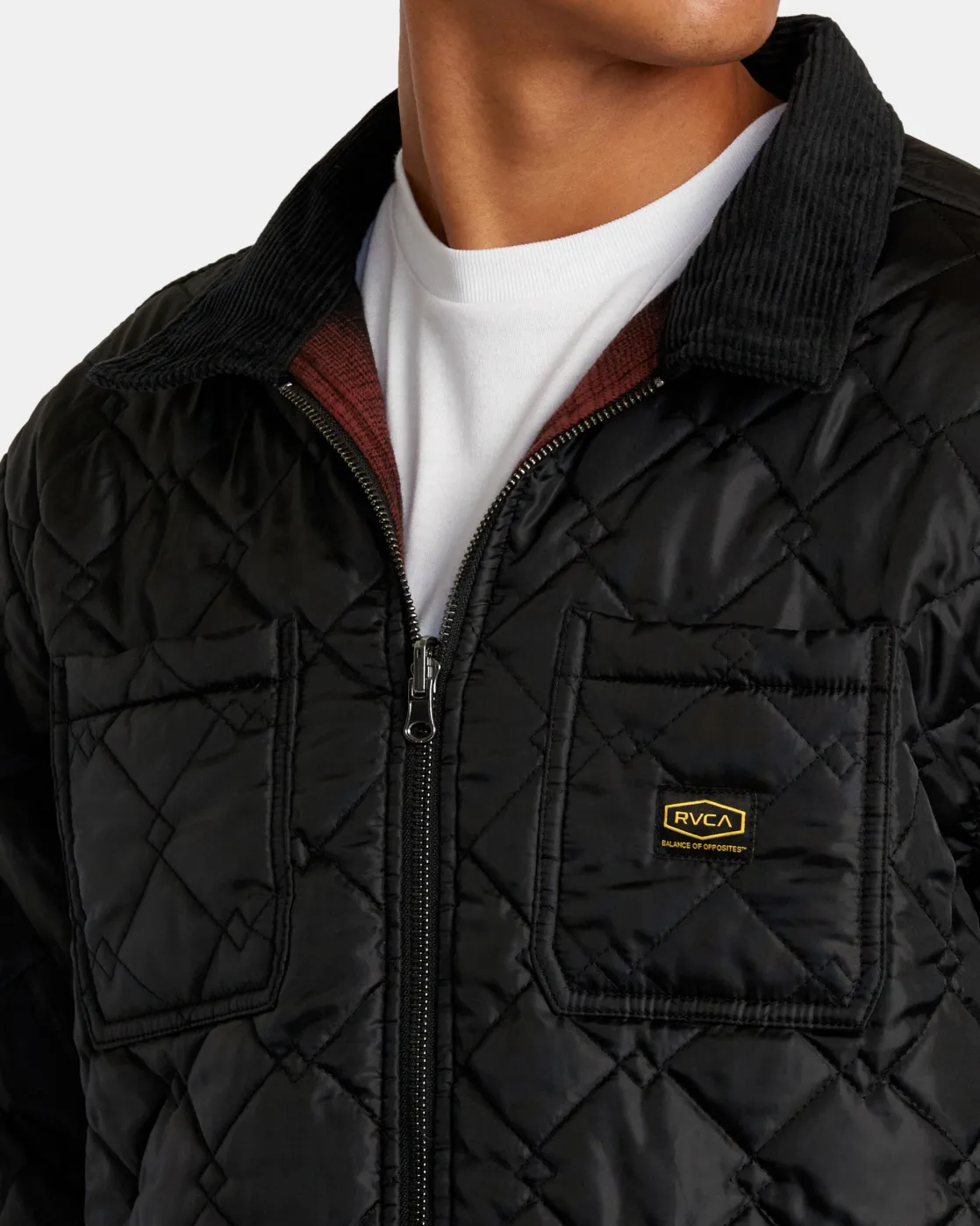 RVCA DAYSHIFT REVERSIBLE JACKET Red/Black New
