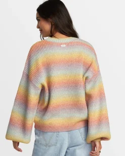 RVCA DIP IN PULLOVER SWEATER Sky High New