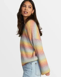 RVCA DIP IN PULLOVER SWEATER Sky High New