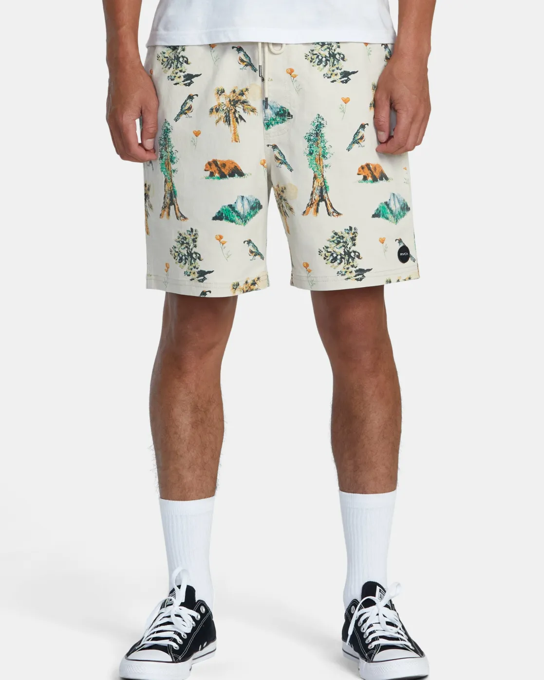 RVCA ESCAPE PRINT 17" SHORTS Latte