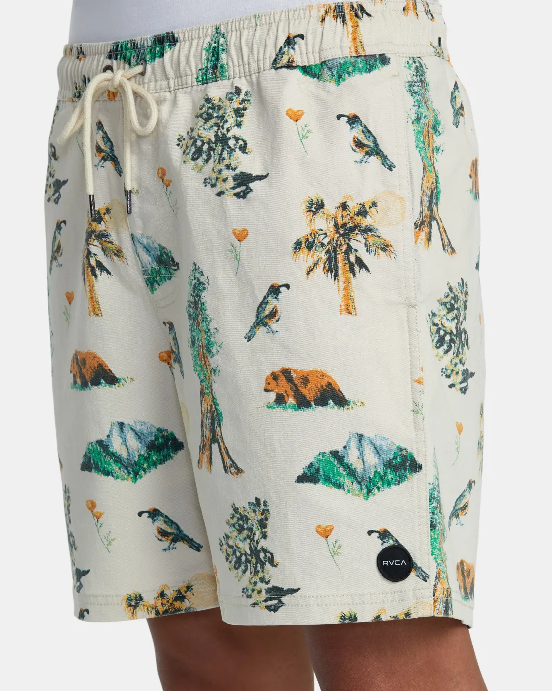 RVCA ESCAPE PRINT 17" SHORTS Latte