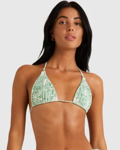 RVCA EXOTICA HALTER SLIDE TRI Granite Green Hot