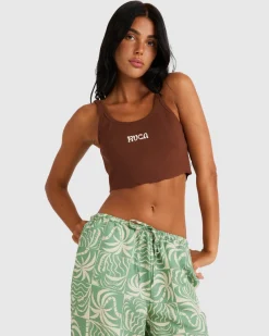 RVCA EXOTICA SCOOPED TANK Hazelnut Sale