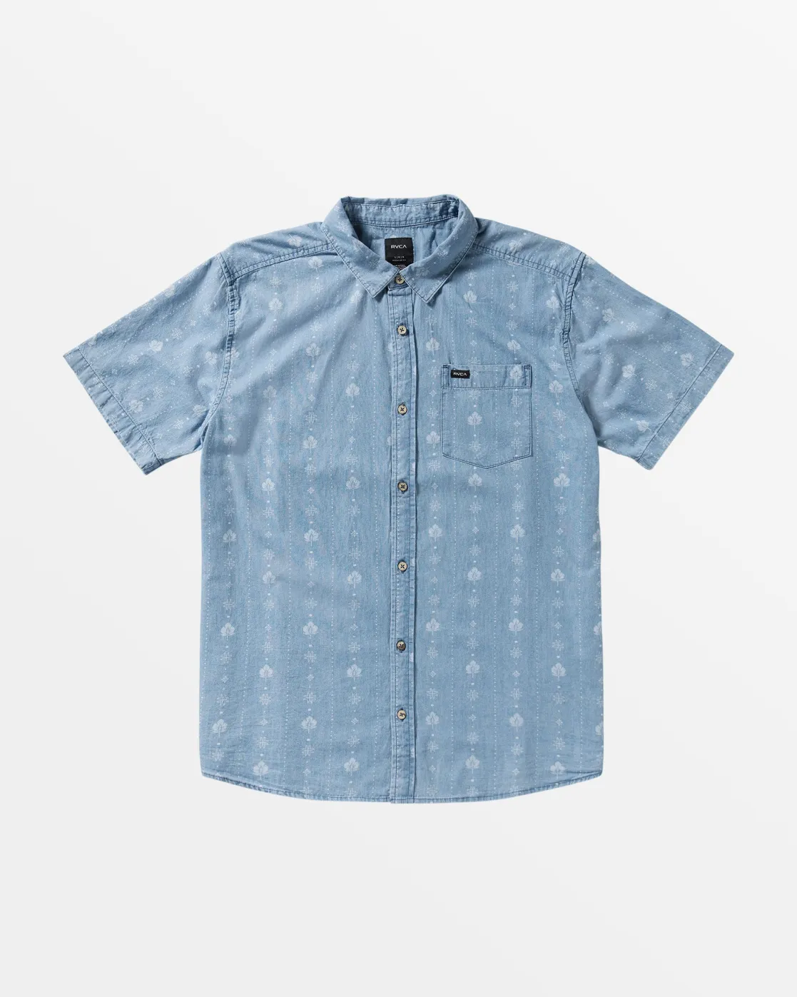 RVCA FRAME SHORT SLEEVE WOVEN SHIRT Chambray Best