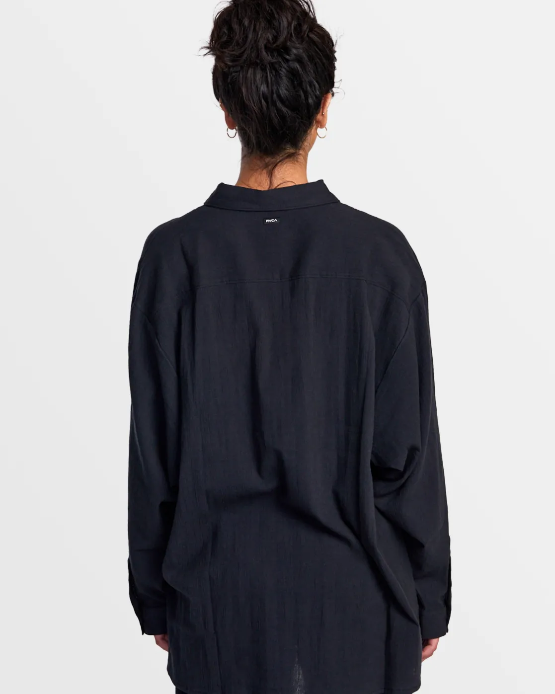 RVCA GIMME BEACH COVERUP SHIRT DRESS Rvca Black Hot