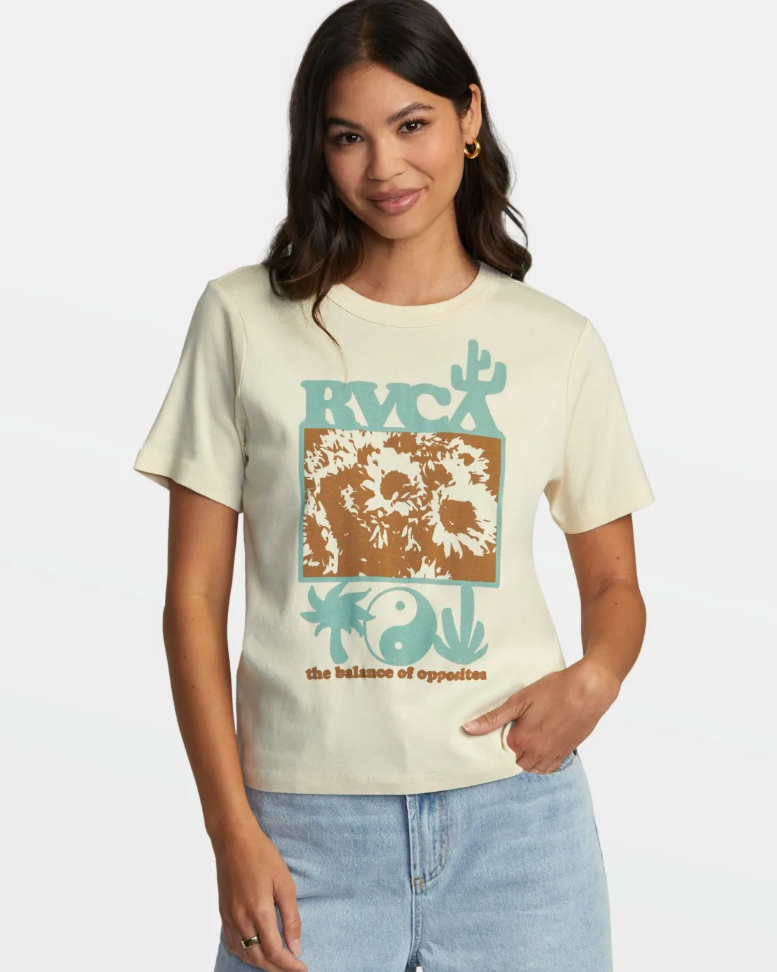 RVCA HAMILTON DAILY TEE Latte New