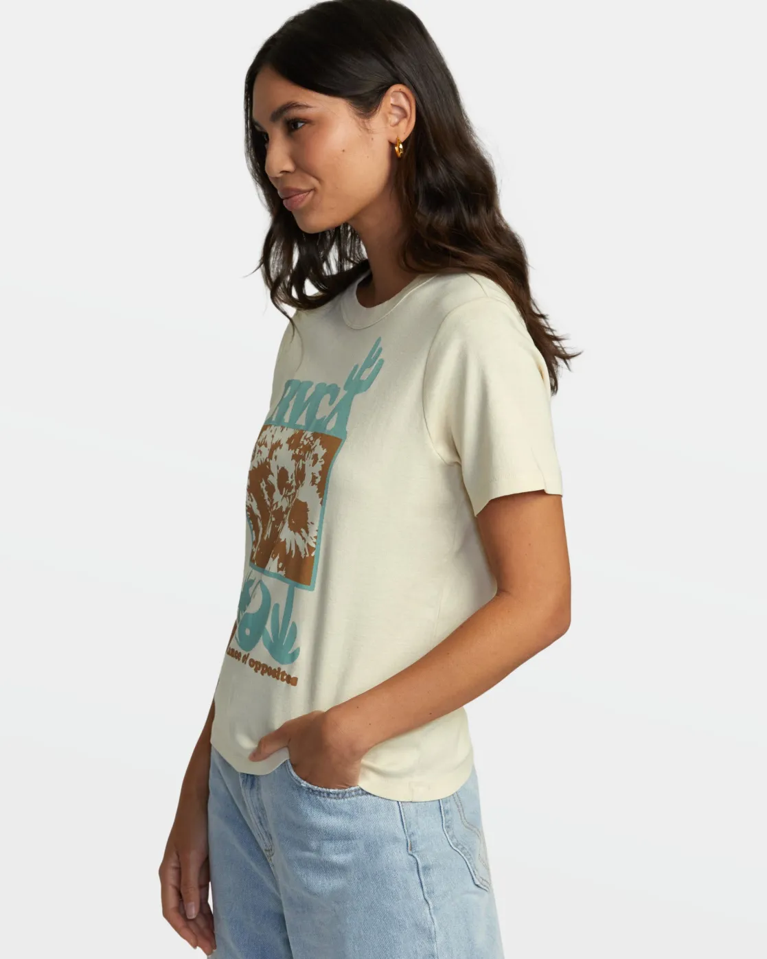 RVCA HAMILTON DAILY TEE Latte New