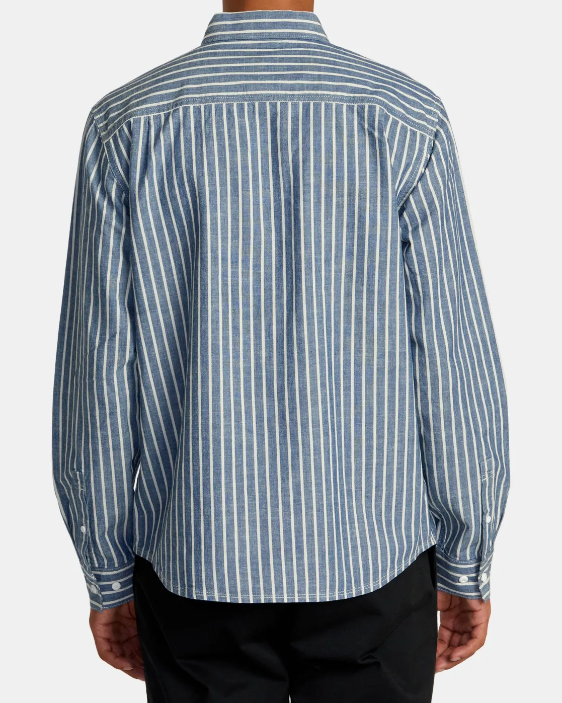RVCA INVISIBLE MAN LONG SLEEVE SHIRT Chambray Clearance