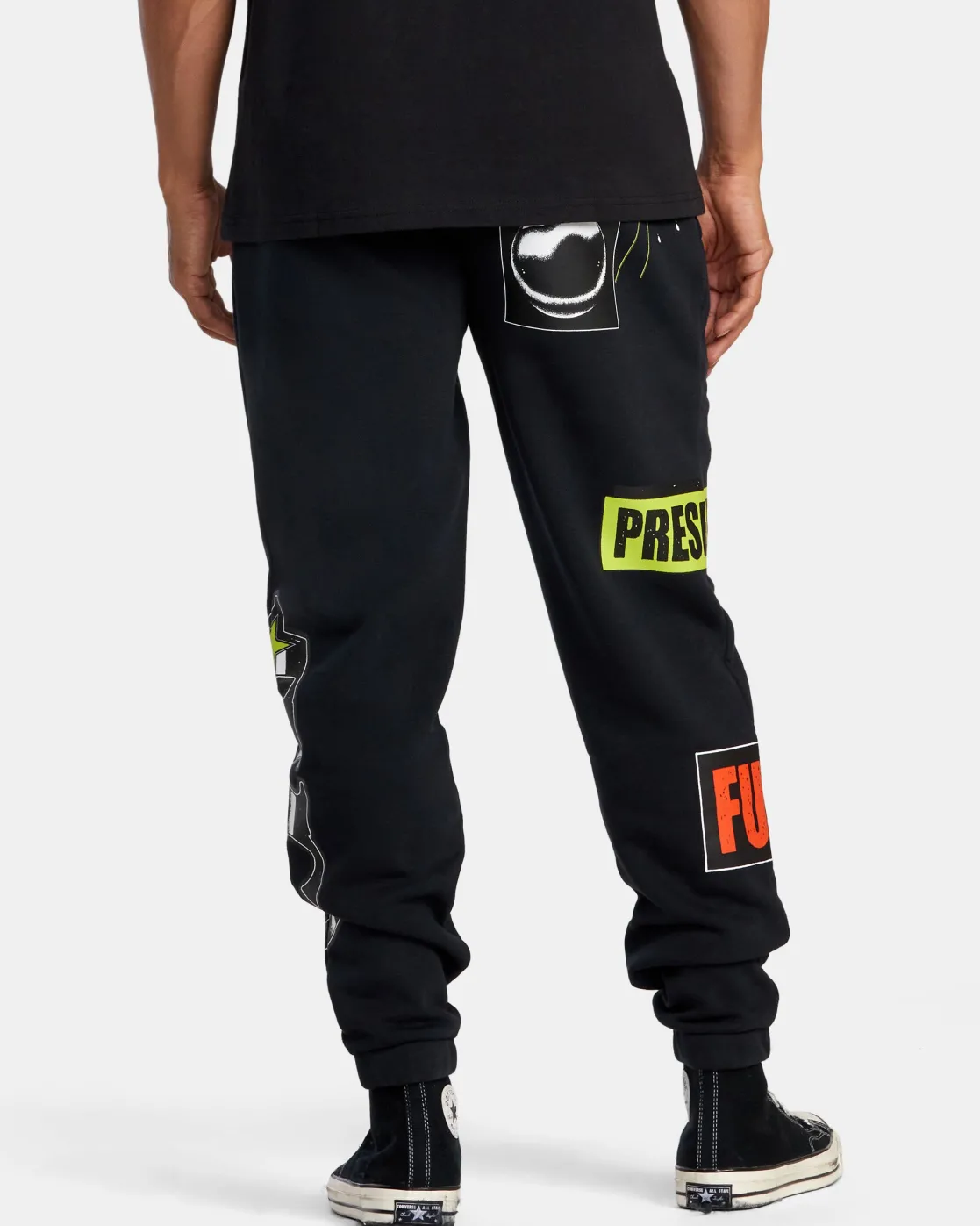 RVCA KELSEY NIZIOLEK WEB POST FLEECE PANT Black Sale