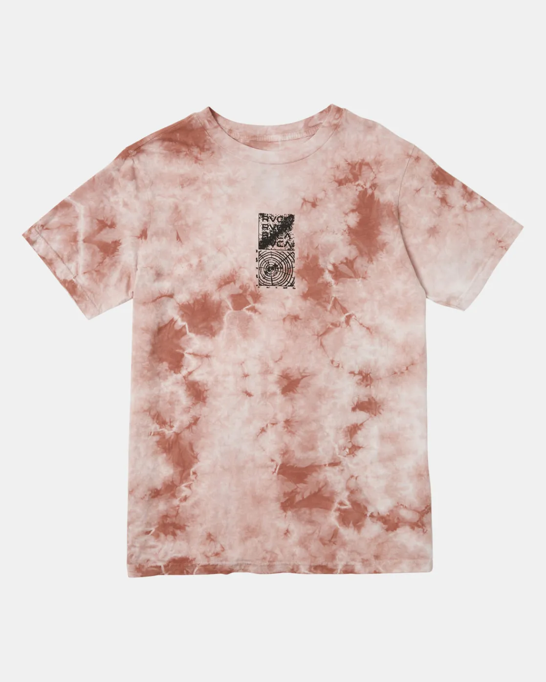 RVCA MEGAHERTZ TEE Pale Mauve Shock Wash New