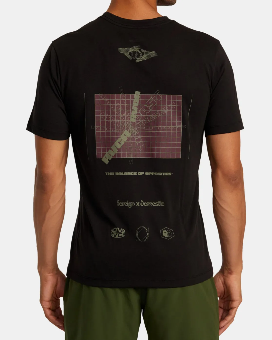 RVCA MULTI GRID TEE Black Hot