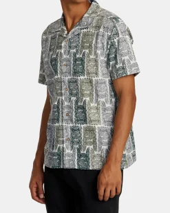 RVCA OBLOW TAPA SHORT SLEEVE SHIRT Antique White Discount