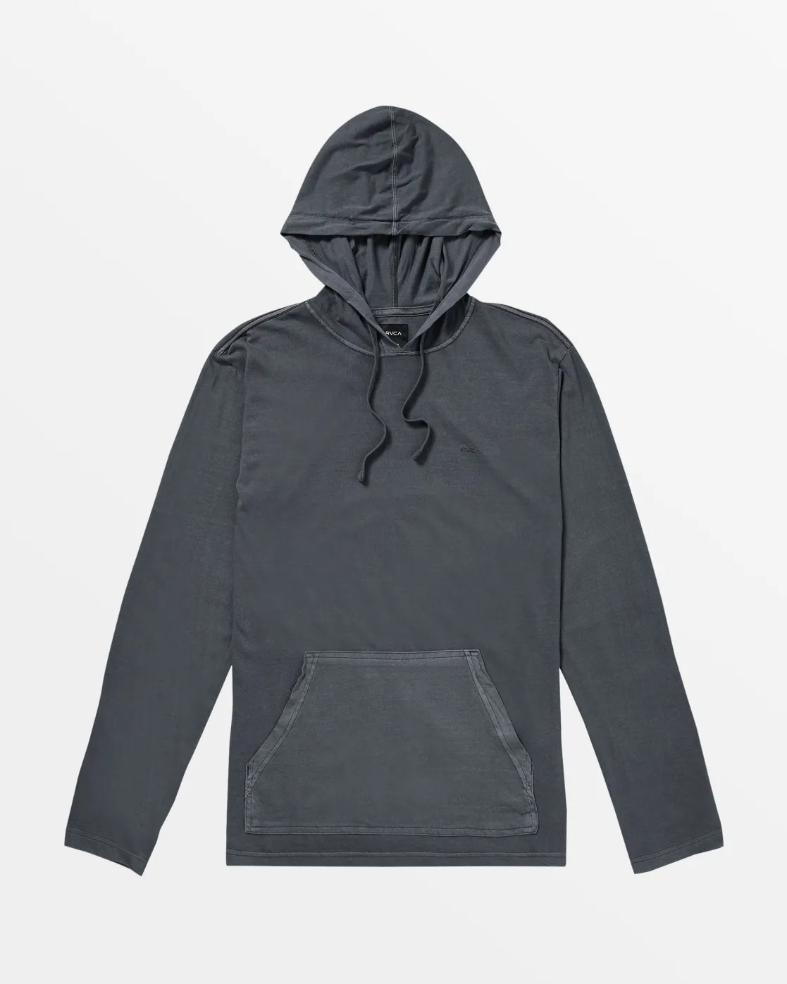 RVCA PTC PIGMENT HOODED LONG SLEEVE TEE Garage Blue Online