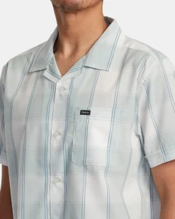 RVCA RAY PLAID SHORT SLEEVE SHIRT Vanilla Hot