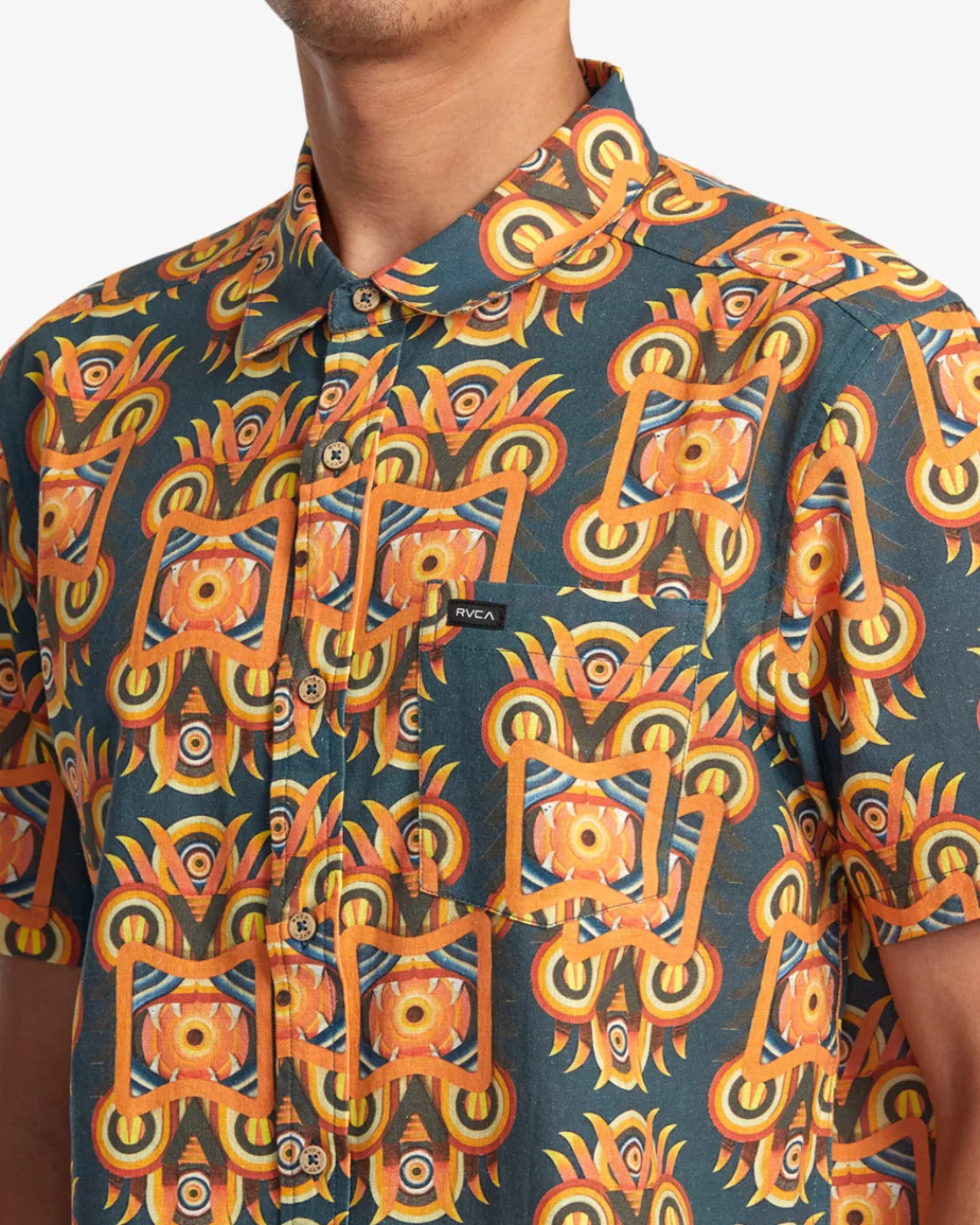 RVCA REDONDO SHORT SLEEVE SHIRT Duck Blue Sale
