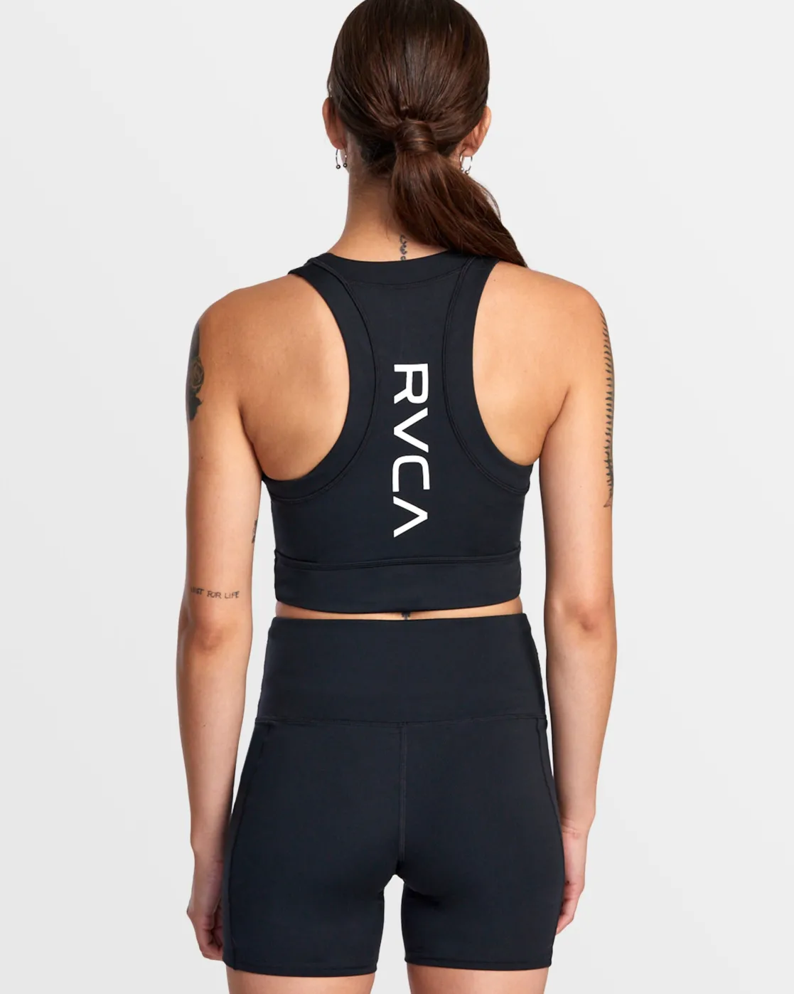 RVCA RIBBED FITTED TANK TOP Black New