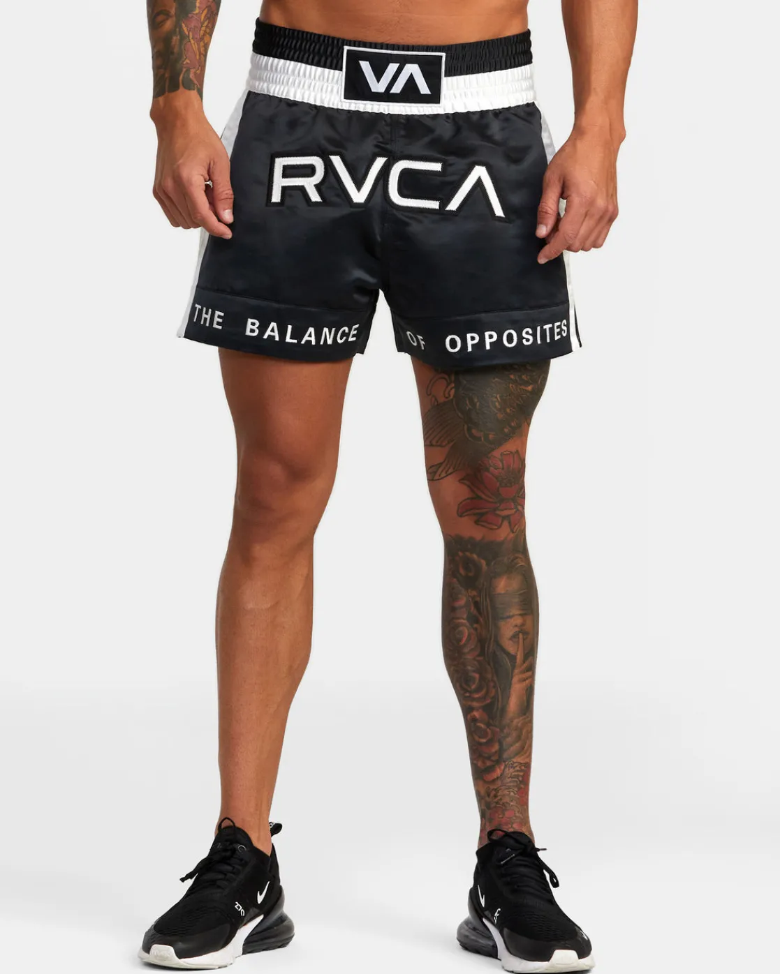 RVCA 15" MUAY THAI BOXING SHORTS Black Best