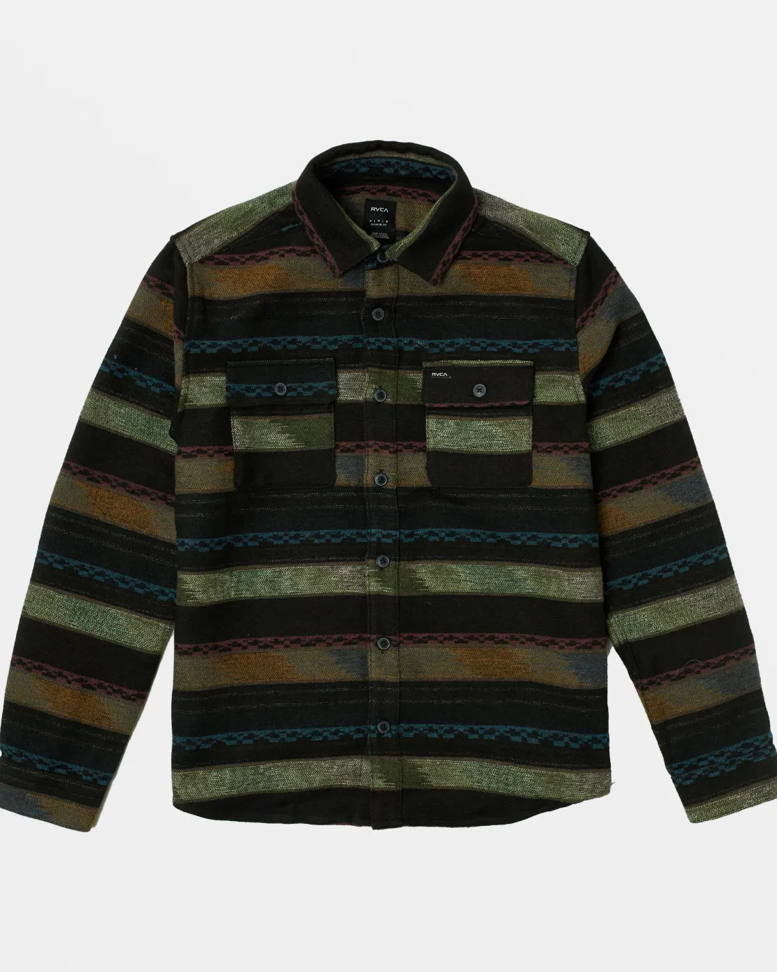 RVCA BLANKET LONG SLEEVE SHIRT Red Earth Best