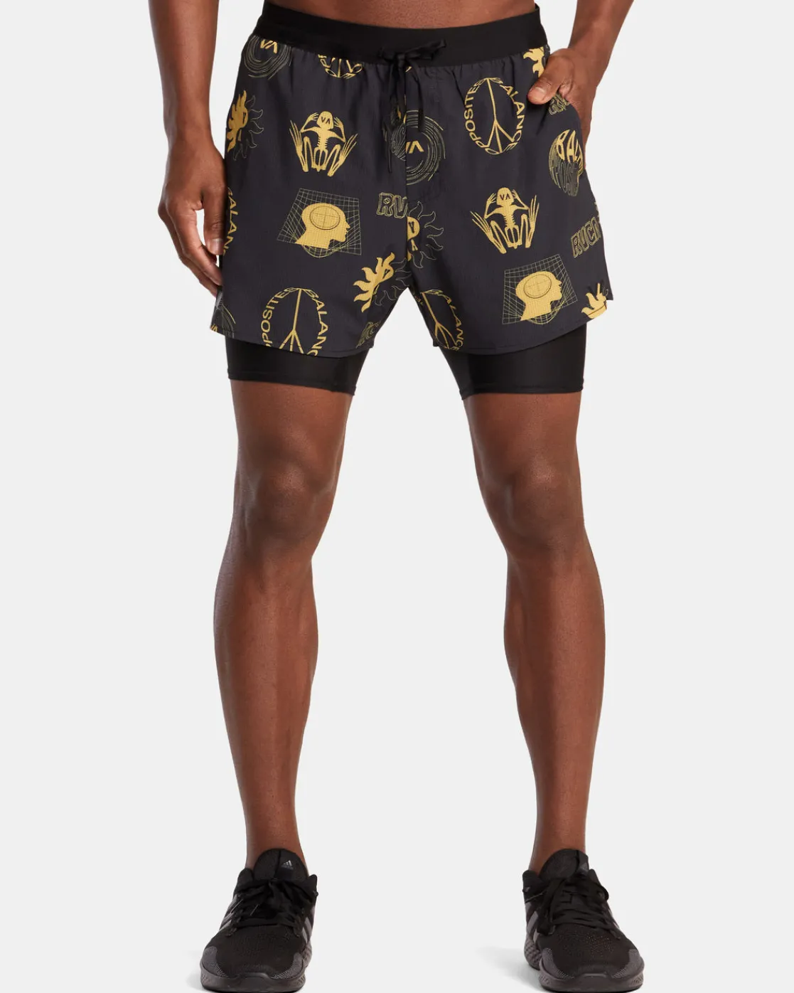 RVCA RUNNER 2-IN-1 SHORTS Wanderers Charcoal