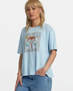 RVCA SECLUDED ISLAND TEE Sky High Clearance