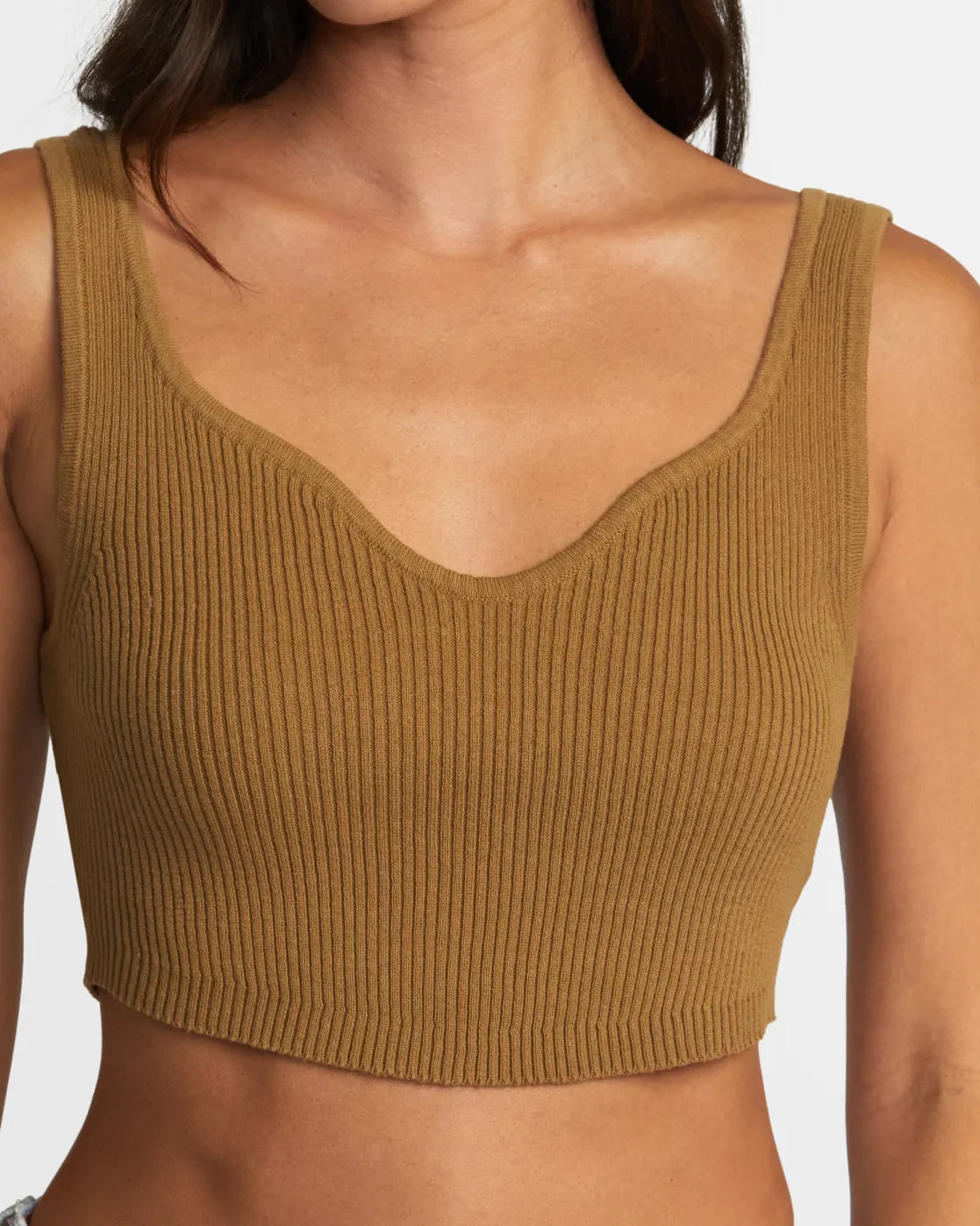 RVCA SELECTS ROUNDABOUT SWEATER TANK V-NECK SWEATER Ermine Best