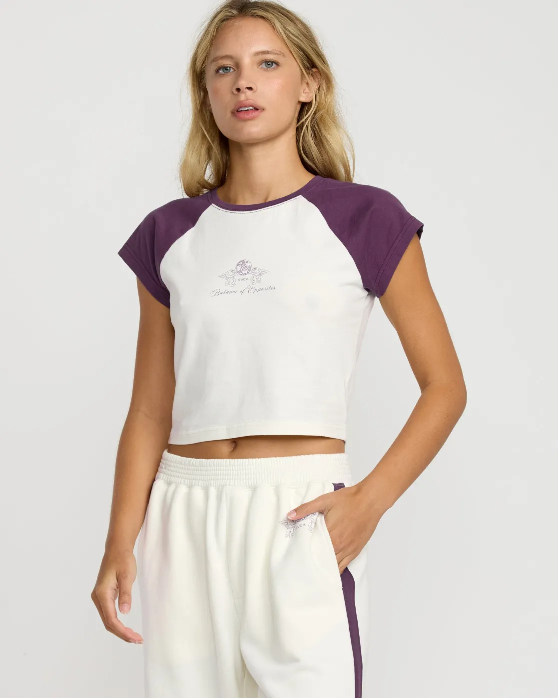 RVCA SPORT BABY RAGLAN Plum Ash New