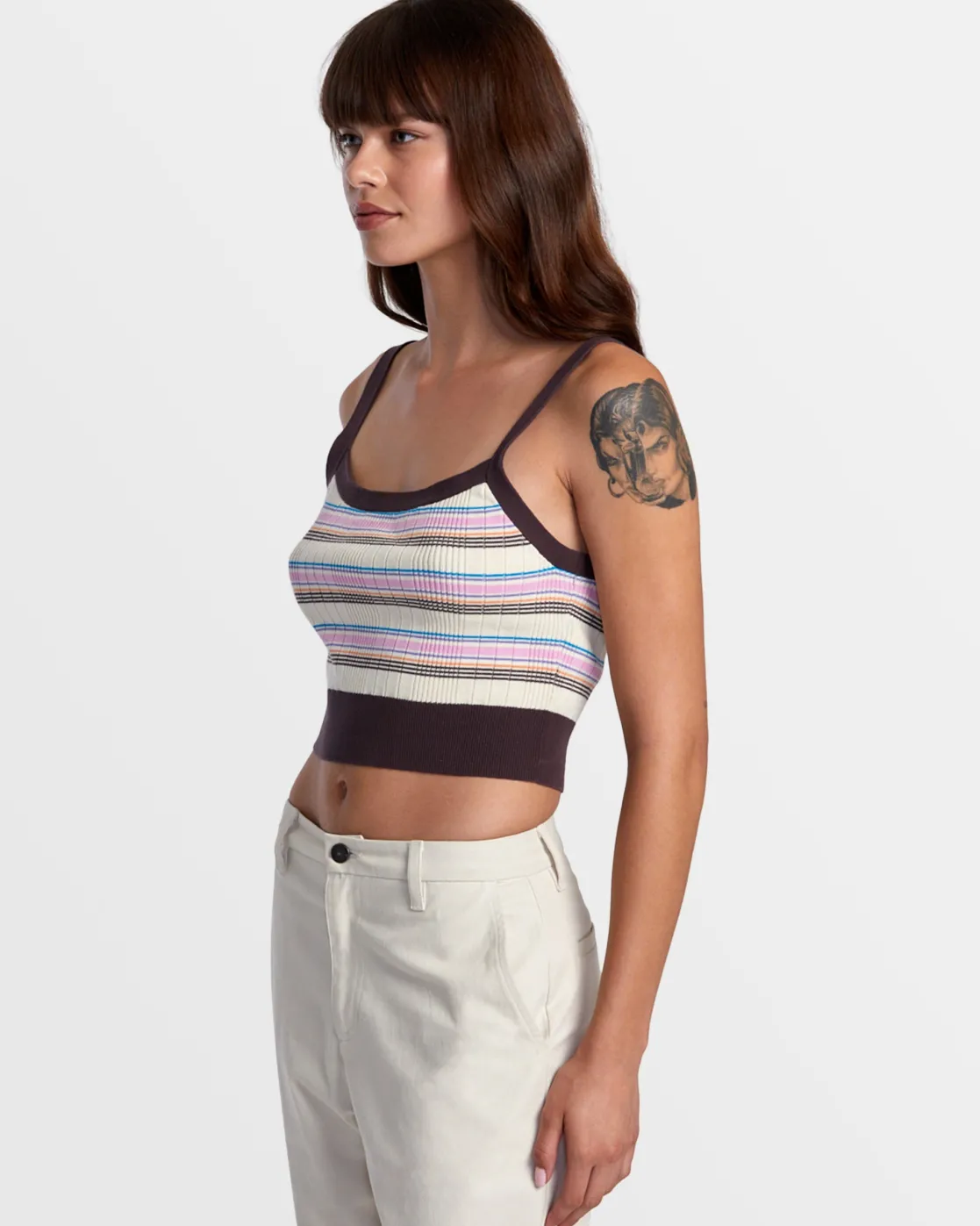RVCA TATUM SWEATER TANK TOP New Plum Online
