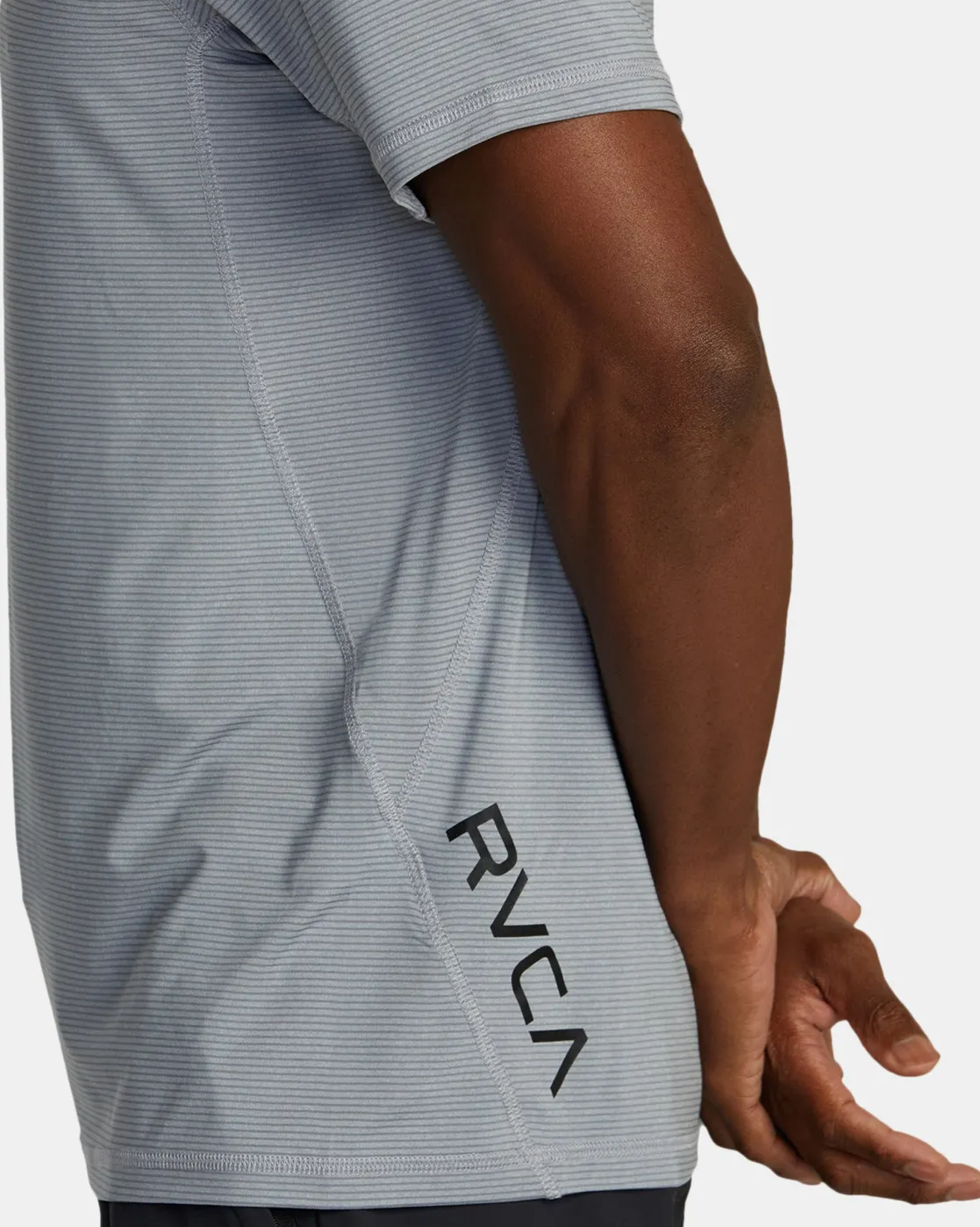 RVCA VA SPORT VENT TECHNICAL POLO SHIRT Chalk Stripe Outlet
