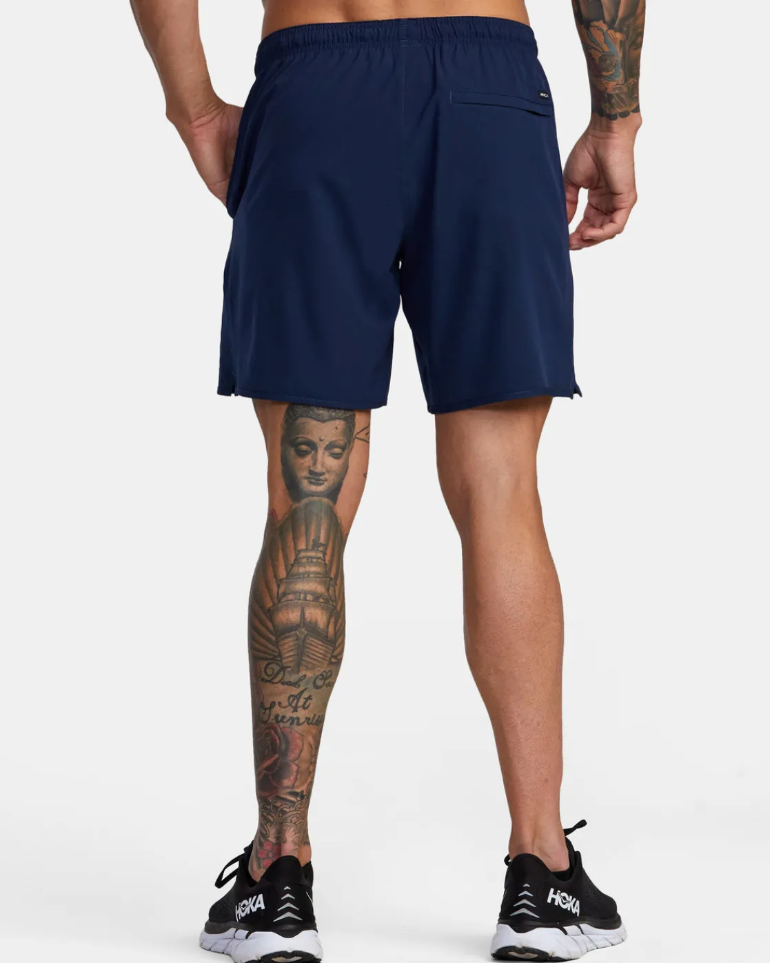 RVCA YOGGER STRETCH 17" ATHLETIC SHORTS Midnight Hot