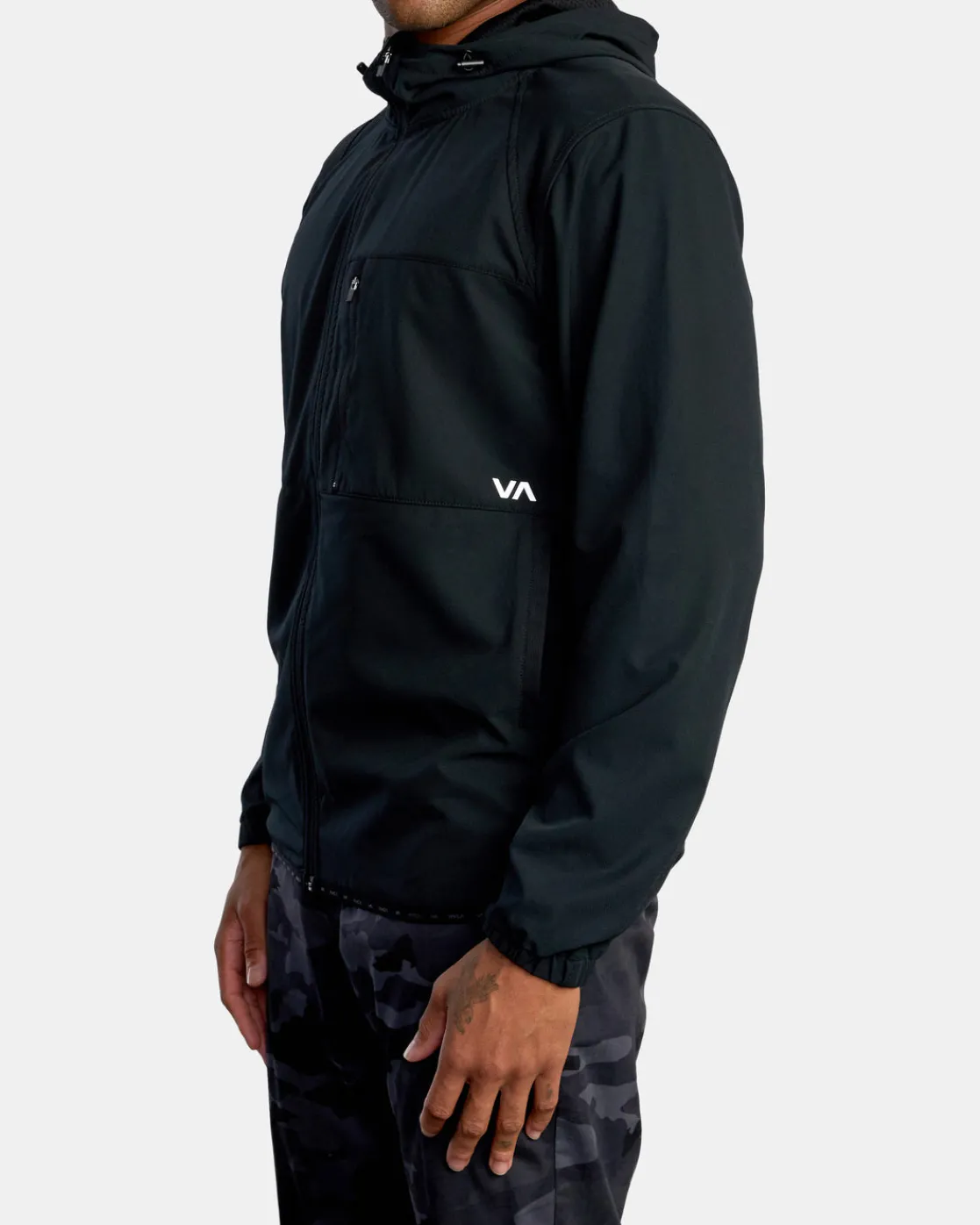 RVCA YOGGER ZIP-UP HOODED JACKET II Black Discount